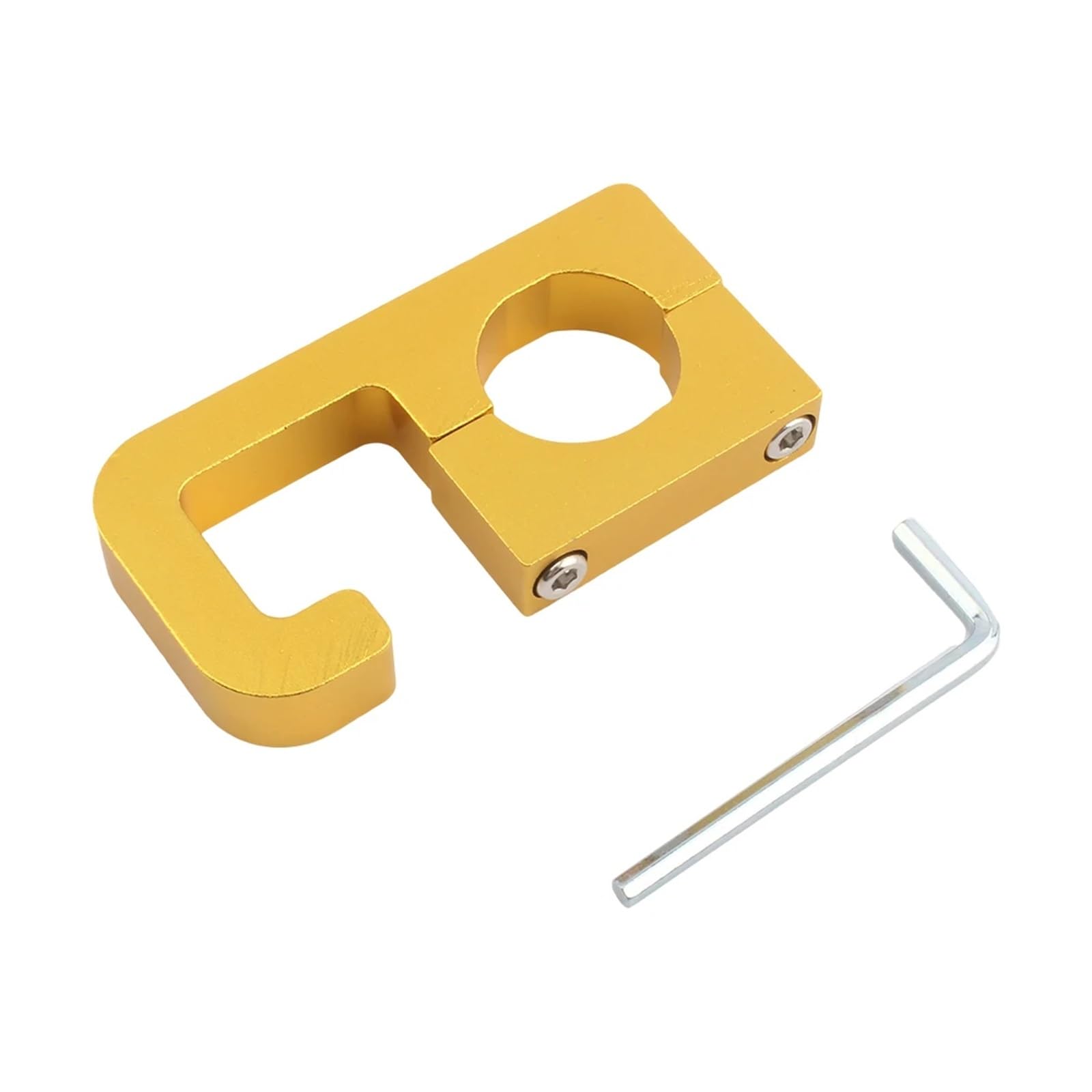 Astuyhj Yellow Non-Slip Handlebar Hook Motorcycle Cnc Hook Aluminium Alloy Helmet Hook Single Hole Hook Enduro Dirt Bike Electric Scooter Accessories Universal(Yellow)