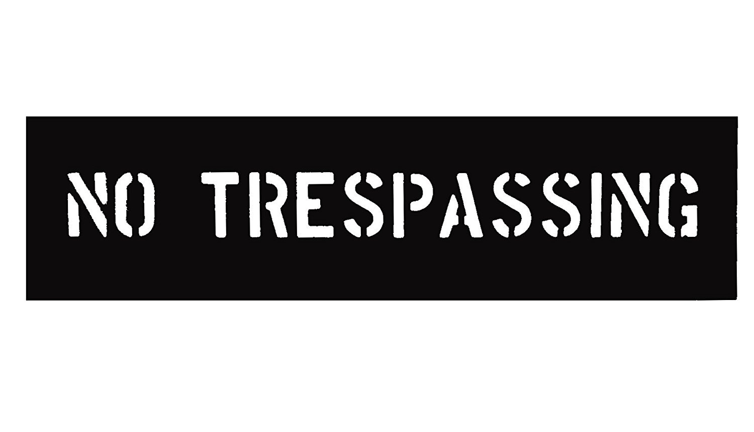 C.H. Hanson12403, NO TRESPASSING Safety Stencil Sign