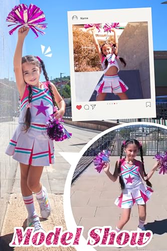 Disfraz completo uniforme animadora niña rojo blanco miniatura 4