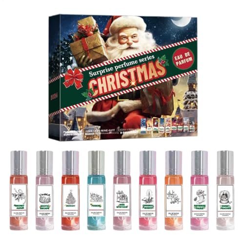 Calendario Adviento Perfumes 2024 | 9 sets perfumes para mujer | Calendario Adviento Fragancias | Agua perfume para mujer | Sets regalo en miniatura de perfumes para mujer para ella
