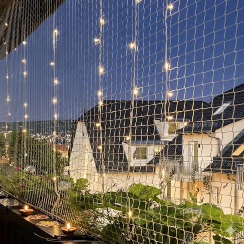 Image of Anti-Bird Pigeon Net for Balcony | Heavy-Duty Bird Net, White, 15Ft X 60Ft | Safety Net Railings & Open Areas | Protection Net for Pigeons & Birds