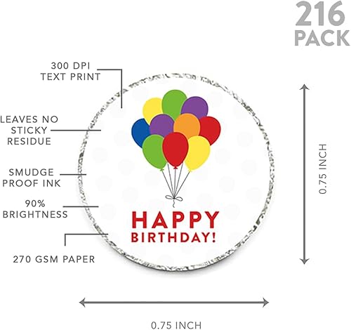 Miniatura 5 de Andaz Press etiquetas con pegatina para chocolate, cumpleaños, Balloons