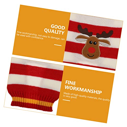 Mipcase 3 Pçs Clássico Inverno Vermelho Natal Gatinho Pequeno Traje Engraçado - Roupa De Festa Suéte