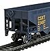 Walthers Trainline Offset Hopper-Ready to Run-CSX Transportation (Blue, Yellow; Boxcar Logo) 931-1425 HO Scale Model Railroad - Freight Model