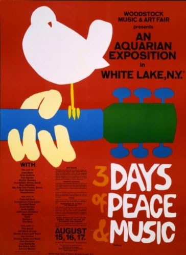 1969 poster An aquarian exposition in White Lake, N.Y.-