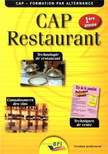 CAP Restaurant 1ère année - prof.