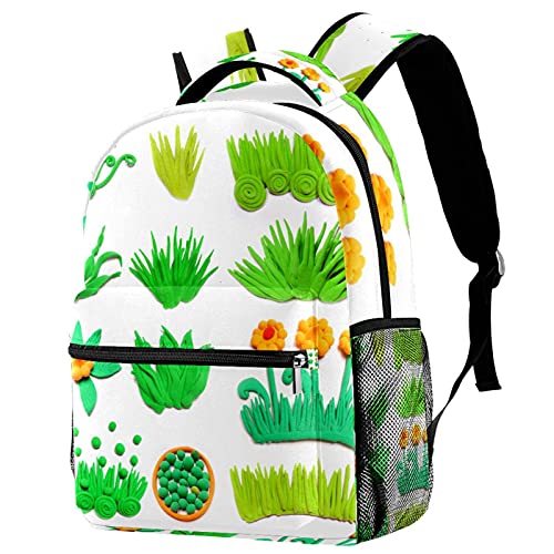 Sac à dos fleurs d'argile pour femme, grand sac de voyage décontracté multicolore