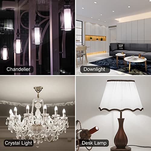 EXTRASTAR E14 LED Candle Light Bulbs, 6W SES Cool White 6500K Daylight Energy Saving Bulb, 42W Equivalent - Image 2
