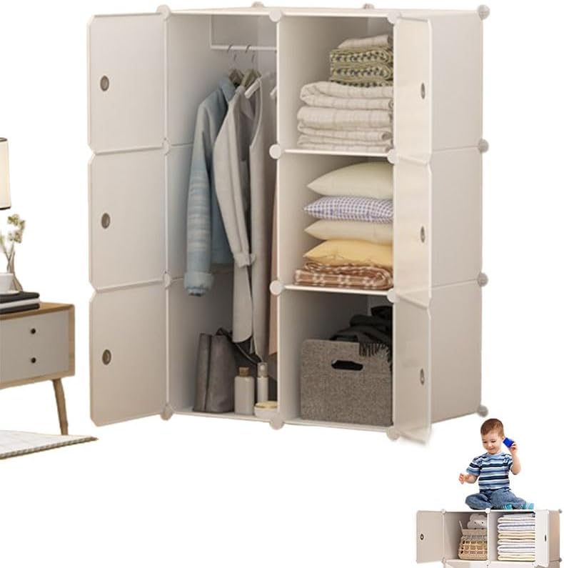 Wardrobe Cabinet Cube Wardrobe Plastic Cupboard for Clothes,Home ...