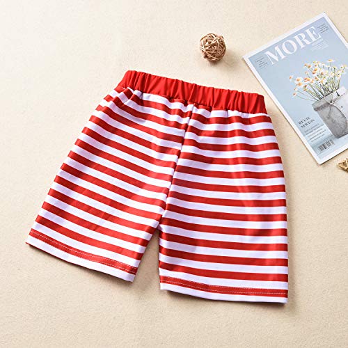 Baby Boy Swim Trunks, Toddler Stripe Beach Swim Shorts Bathing Suit Toddler Boy Swimwear (Red, 0-6Months) #TOP1