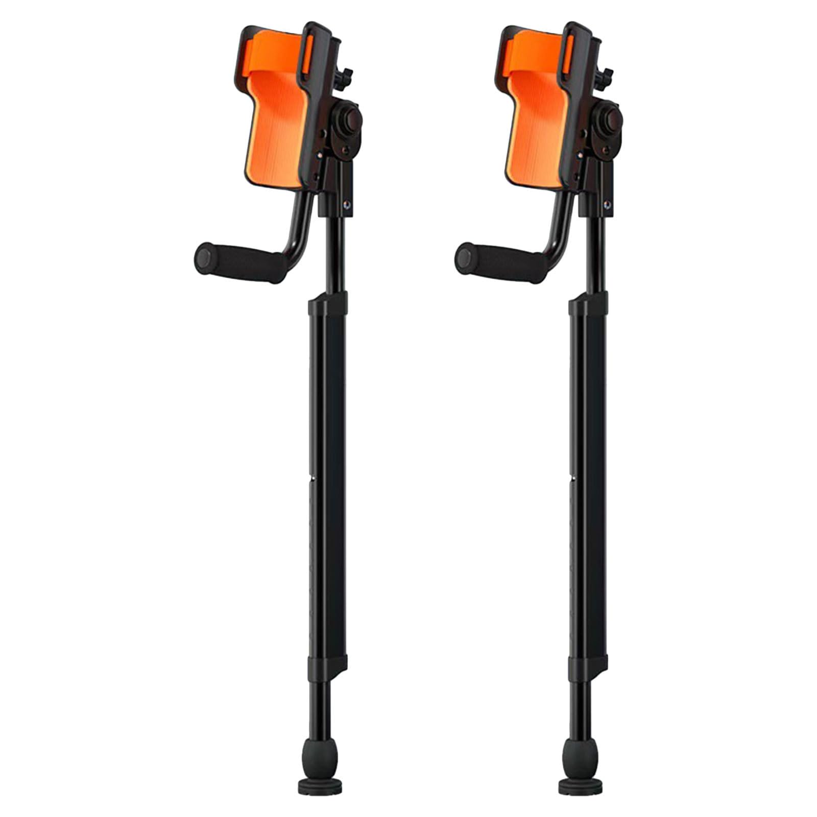 1 paio di stampelle regolabili per avambraccio per anziani - Stampelle ergonomiche flessibili a 3 angoli per il recupero post-operatorio - Ausilio portatile per la deambulazione con supporto