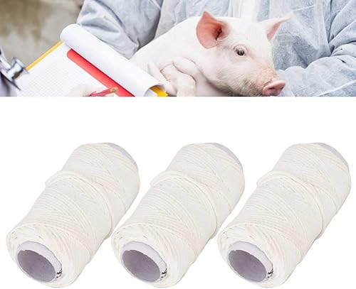 Miniatura 9 de 3 hilos de sutura, suturas veterinarias, cerdo, ganado, cirugía, costura especial, línea de sutura quirúrgica práctica de sutura (sutura número 18)