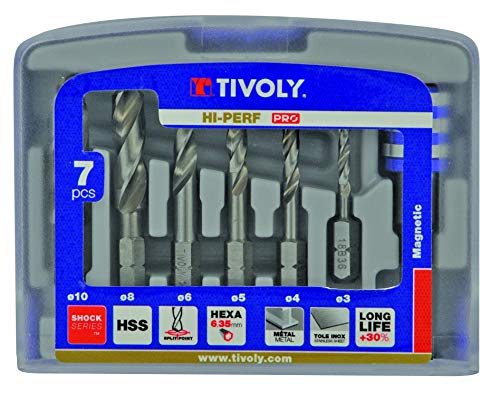 Coffret Tivoly de 6 Forets métaux Hexa monobloc Ø 2 à 10 mm