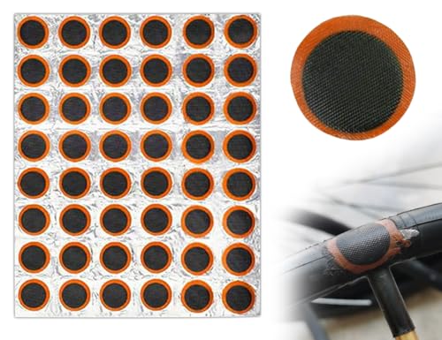 KAPSING 48 Stück Fahrradreifen Flicken Set, Fahrrad flickzeug, Fahrrad reparaturset, Rundes Fahrradreifen Patch Kit, Fahrrad Flickzeug für Reifen Fahrrad Schlauch(Enthält keinen Gummikleber)