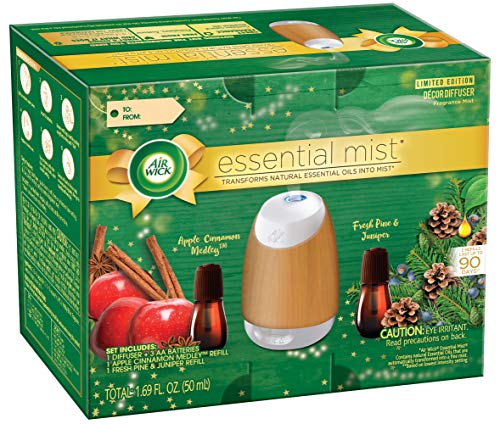 Air Wick Air Wick Essential Mist Fall Starter Kit (1 Diffuser + 2 Refills), Apple Cinnamon & Woodland Pine, 3 Count Air Wick Air Wick Essential Mist Fall Starter Kit (1 Diffuser + 2 Refills), Apple Cinnamon & Woodland Pine, 3 Count