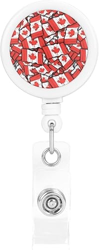 Carretes retráctiles para tarjetas de identificación de enfermera, clip con clip para cinturón, llavero de bandera canadiense, carretes de tarjetas Carretes retráctiles para tarjetas de identificación de enfermera, clip con clip para cinturón, llavero de bandera canadiense, carretes de tarjetas