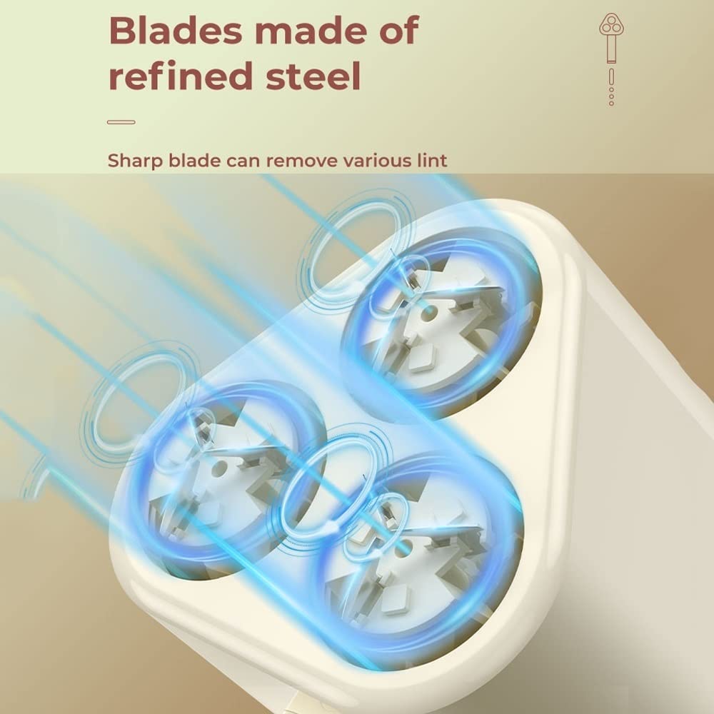 Eliminador de pelusas portátil eléctrico, afeitadora de telas, [recorte y succión potente de tres cabezales] afeitadora de pelusas especializada de 3 velocidades, vaciado fácil, despelusa for muebles