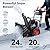 AMERISUN 24-Inch Gas Snow Blower with 212cc 4-Cycle OHV Engine, Recoil Start, 40Ft Snow Throwing for Decks, Driveways, and Sidewalks