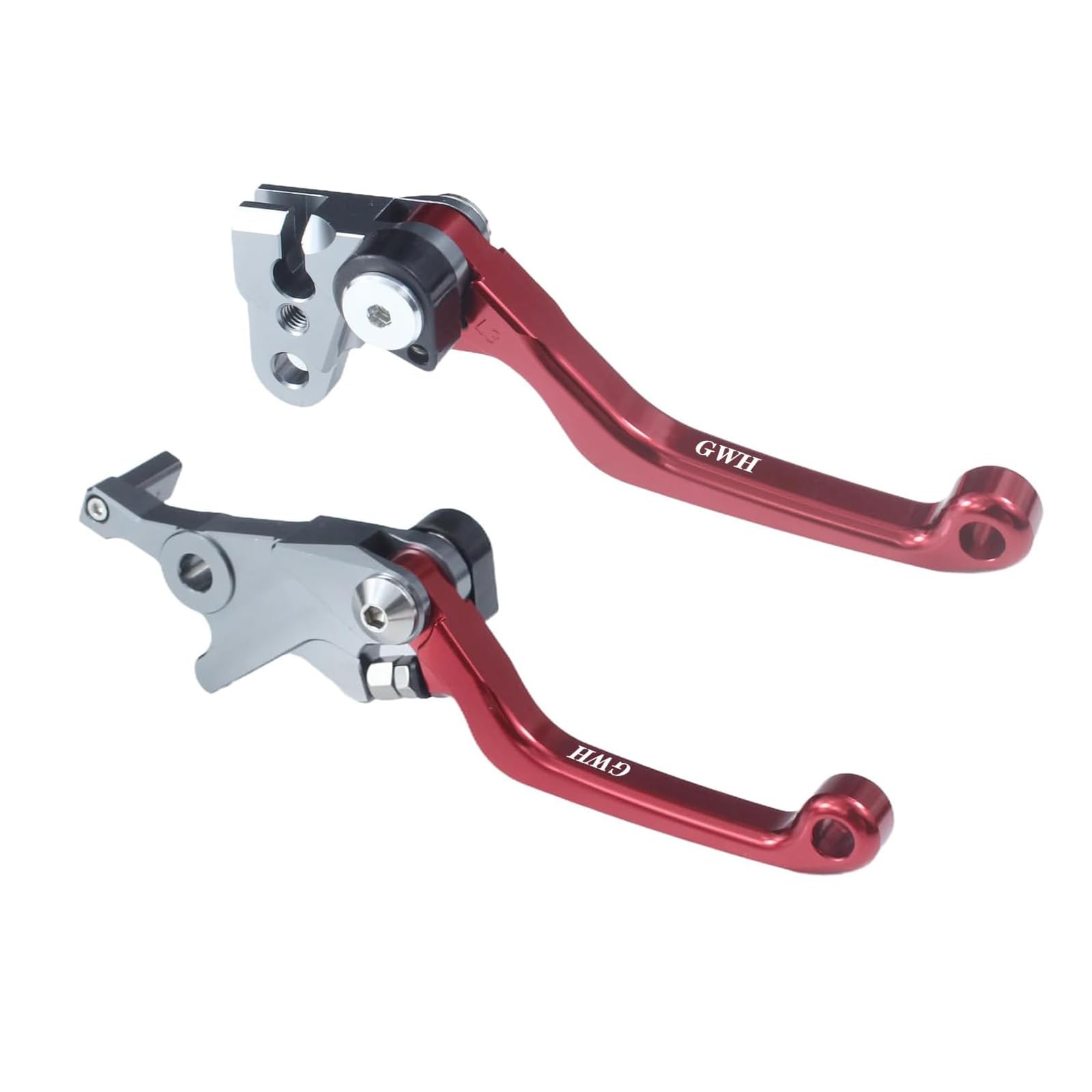 Motorcycle Billet Foldable Brake Clutch Lever Handle CNC Aluminum Pivot for TRX400EX TRX 400 EX 1999-2008 Dirt Pit Bike (Red)