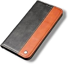 TROUNCE for VIVO Y51 PRO 5G Flip Cover Slim Fit Series Shockproof Full Front Back Protection (Vegan Leather - Black Brown)