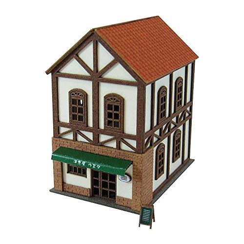 Restaurant miniature 1/220 décor paper craft pour bureau
