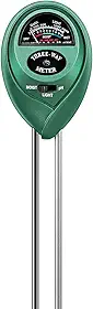 VIVOSUN Testador de solo, medidor de umidade de plantas 3 em 1 e testador de pH para casa, jardim, gramado, fazenda, uso interno e externo, promove o crescimento saudável das plantas
