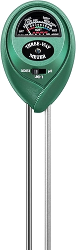VIVOSUN Testador de solo, medidor de umidade de plantas 3 em 1 e testador de pH para casa, jardim, gramado, fazenda, uso interno e externo, promove o crescimento saudável das plantas