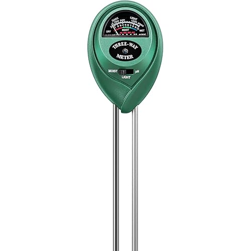 VIVOSUN Soil Tester, 3-in-1 Plant Moisture Meter Light and PH Tester for Home, Garden, Lawn, Farm, Indoor and Outdoor Use, Promote Plants Healthy Growth