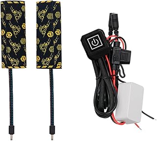 TOTMOX Luvas de guidão aquecidas para motocicletas 6 engrenagens com função de memória, mangas aquecidas de 20-90 V, alças aquecidas para motocicleta ATV Scooter de inverno 7/8"-11/5" (22-30 mm)