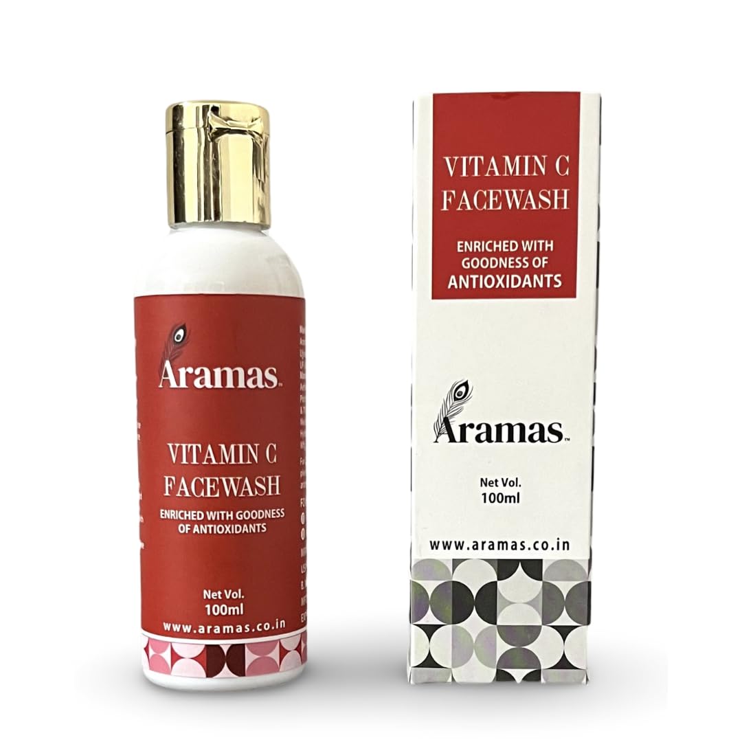 Aramas Vitamin-C Face Wash for Acne Control | Clean & Glowing Skin I Oil Free Look I 100ml - For Men and Women