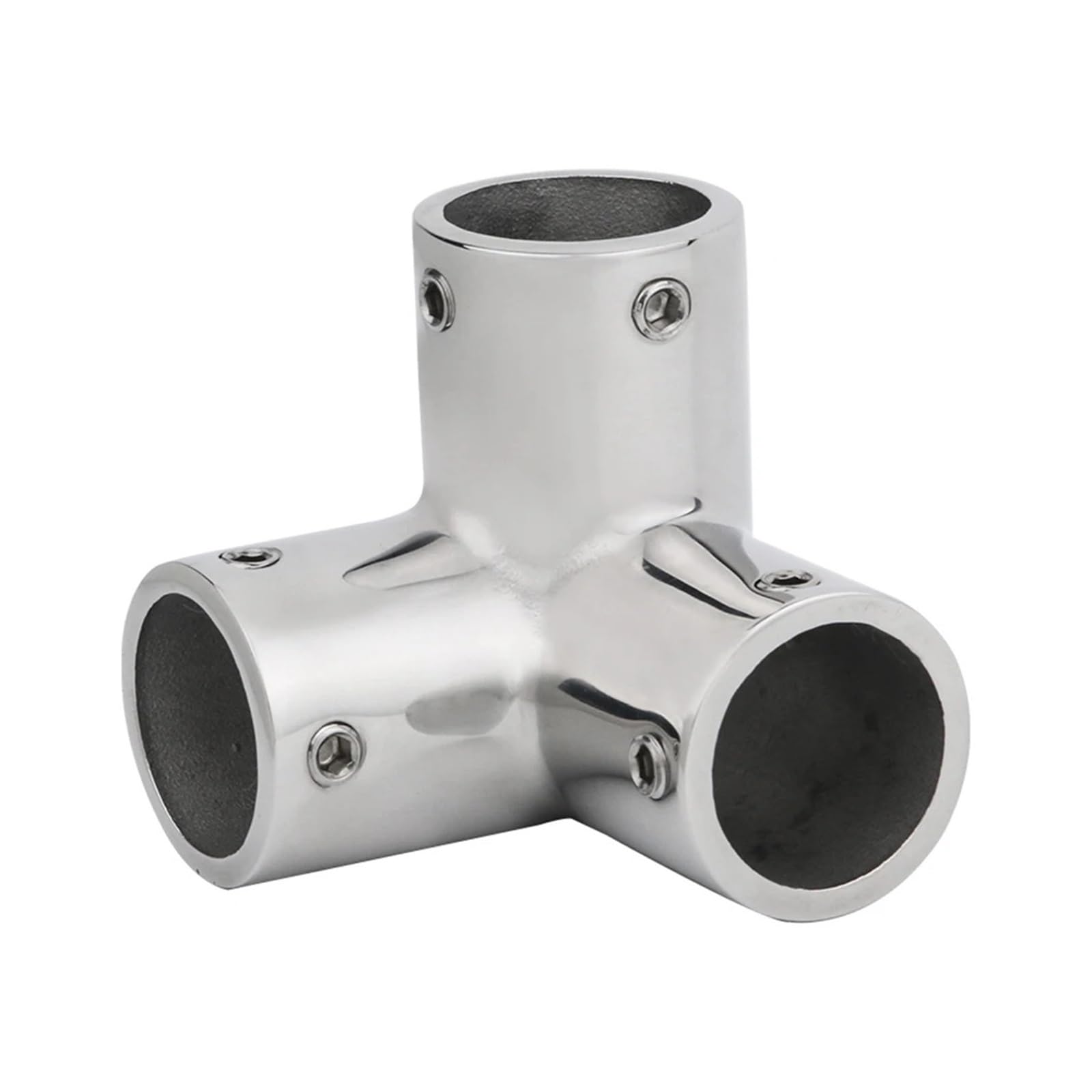 Marine 316 Stainless Steel Rail Fittings 90° 3 Way Corner Elbow Tubing Boat Handrail Fitting Hardware