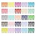 KUBOM 25 Color Snap Hair Clips, 100-Pack Non-Slip Metal Barrettes