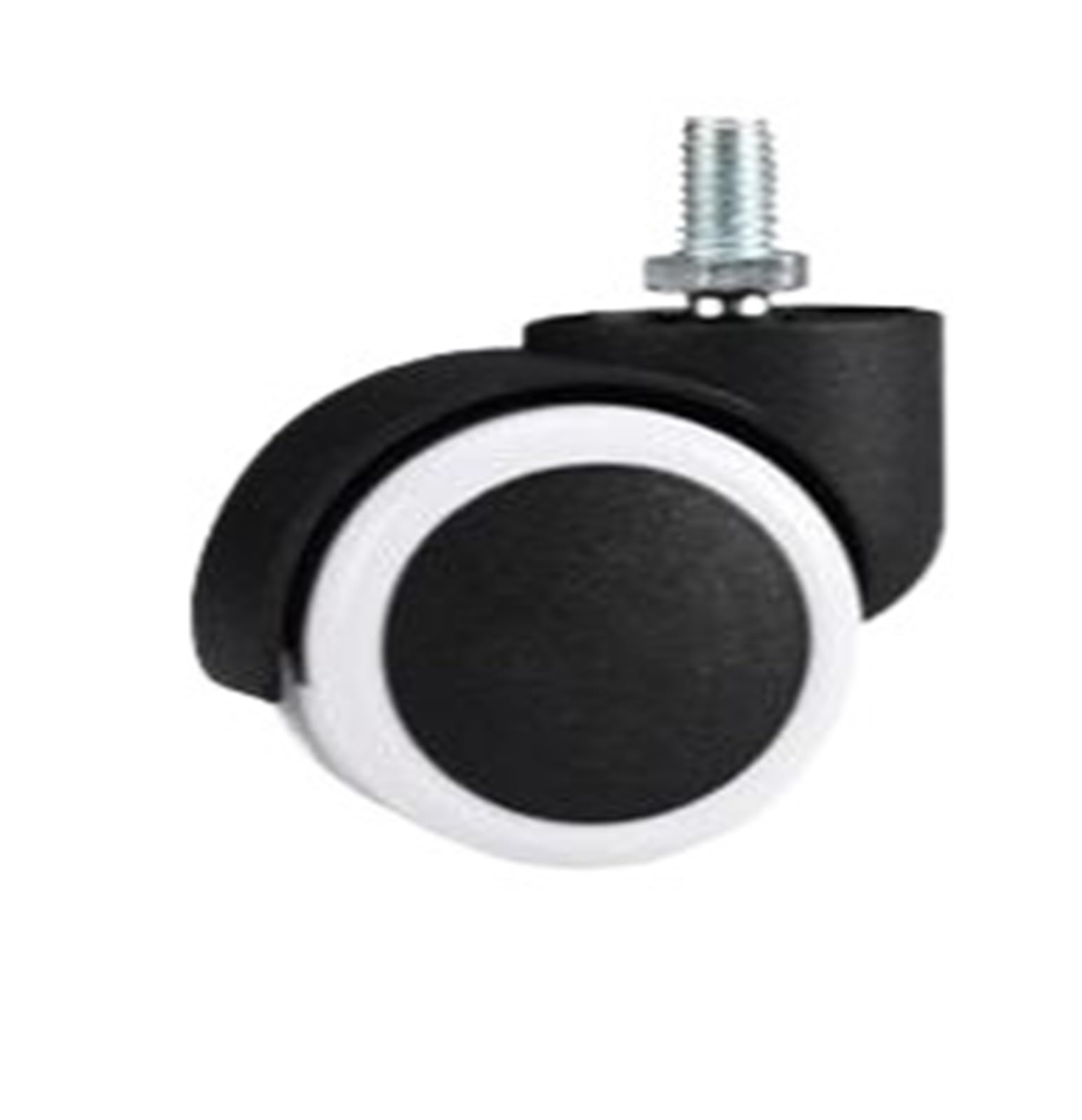MXXDMOPD 5 Pack 2 Inch Retaining Ring 11mm/Threaded 10mm Swivel Wheel Office Chair Caster Spring PU Furniture(Thread-White)