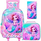 KLFVB Mochila con ruedas para niñas, Talla única