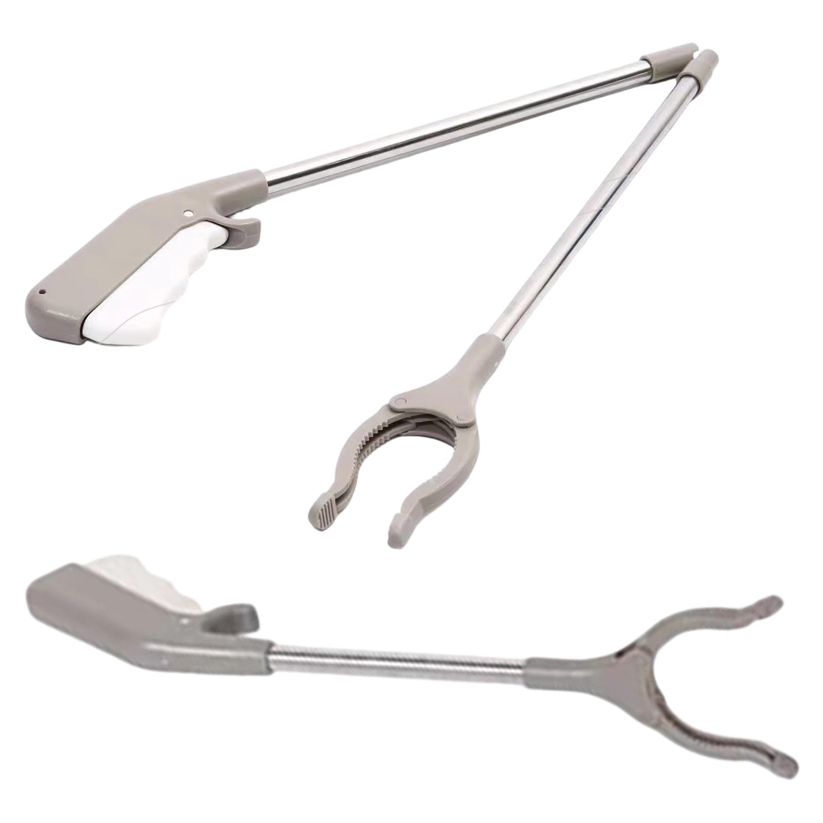 Nucelit Multicolor Pickup Device Featuring Long Short Arms Slip Resistant Jaw Design Perfect For Elderly Disabled Gardeners Abs Stainless Steel Grabber