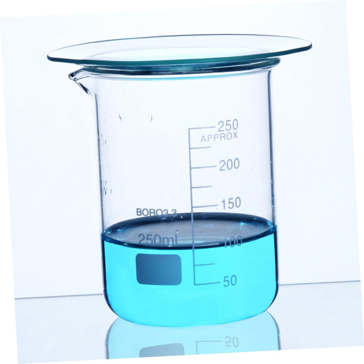 TOPBATHY Coperchi in Vetro Accessori in Materiale Sintetico 10 Pezzi per Becher da Laboratorio per Esperimenti Domestici e Scientifici