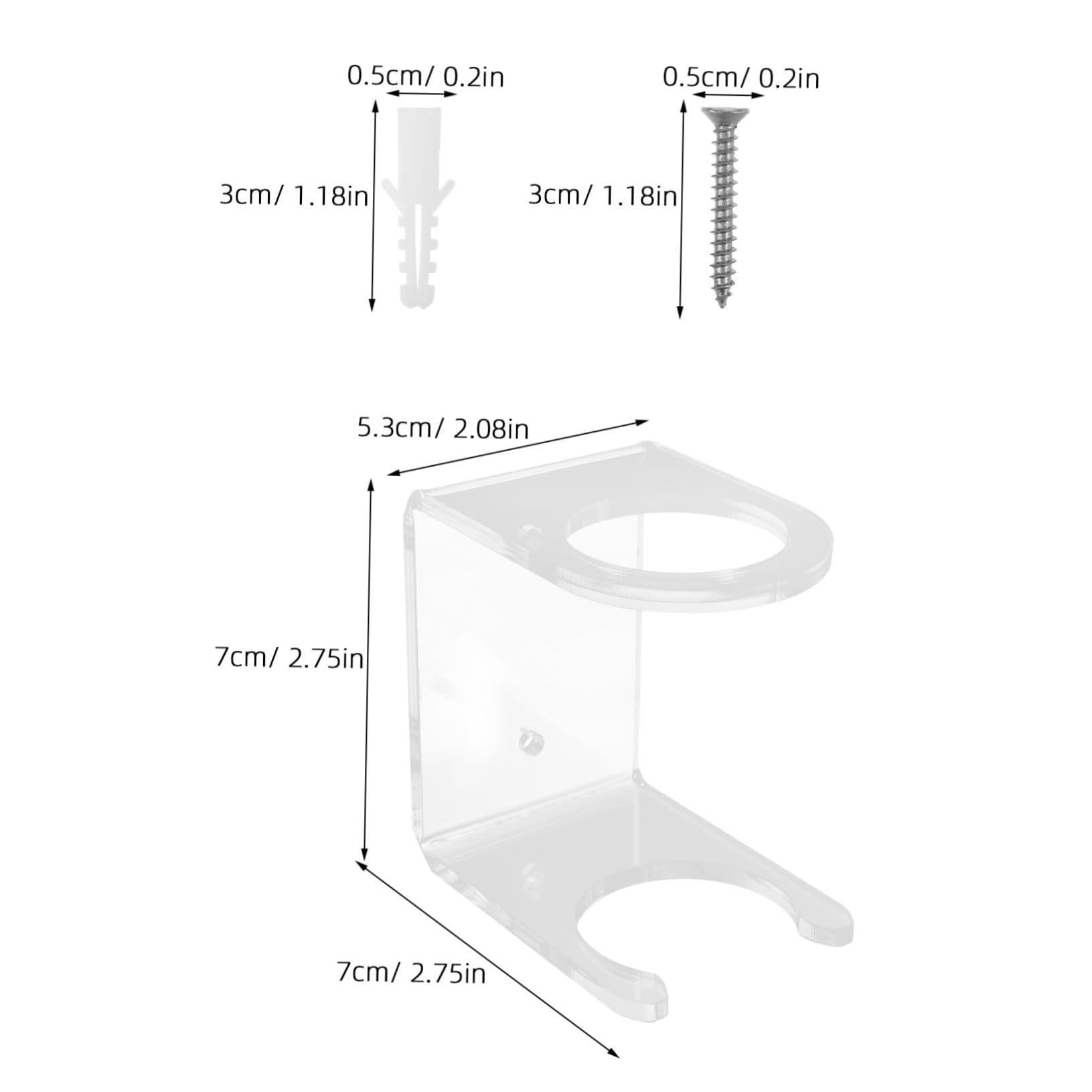 Toddmomy Space-saving Wall Mount Baseball Display Stand 2pcs Acrylic Bat and Ball Showcase for Collectibles