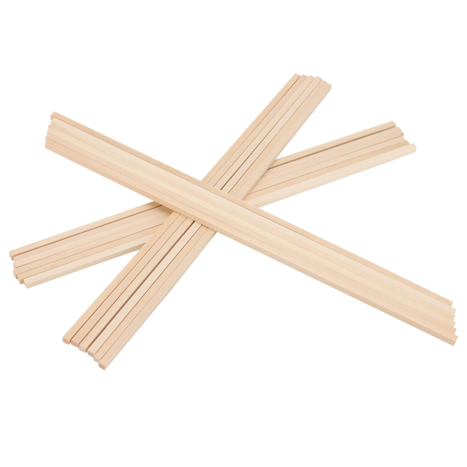 50 Balsaholzstäbe – 1,27x1,27x30,5 Cm, Unlackiert Für DIY & Basteln
