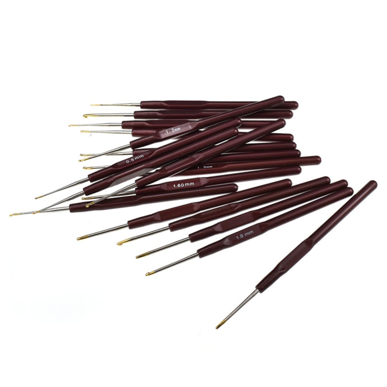 DOITOOL Kit De 54 Agujas Para Encaje Tapicería Puntadas Croquet Ganchillo Café