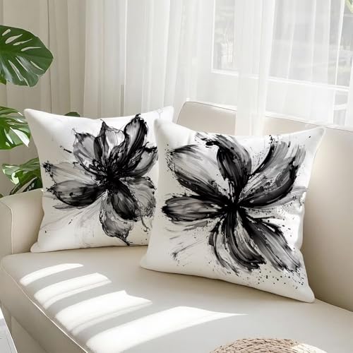 Housse coussin velours imperméable anti-tache 70x70 noir