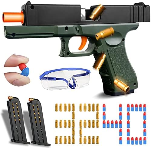 Shell Ejecting Toy Guns for Boys, Foam Bullet Blaster Toy Gun Soft Bullet Toy Pistol, Best Gifts for Kids