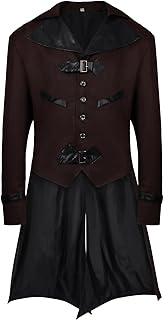 Men's Steampunk Vintage Tailcoat Steampunk Vintage Victorian Frock Coat Windbreaker Coats Steampunk Clothing Sweat Jacket Winter Warm Jacket Coat Trench Coat Gothic Medieval Tailcoat Jacket