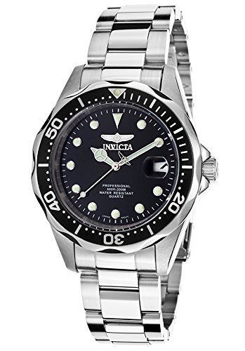CrN^ Invicta Men's Y jp 17046 Pro Diver Analog Display Japanese Quartz Silver Watch v [sAi]