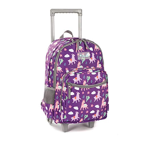 Image of Rolling Backpack 18 inch Double Handle Wheeled Boys Girls Travel School Children Luggage Toddler Trip