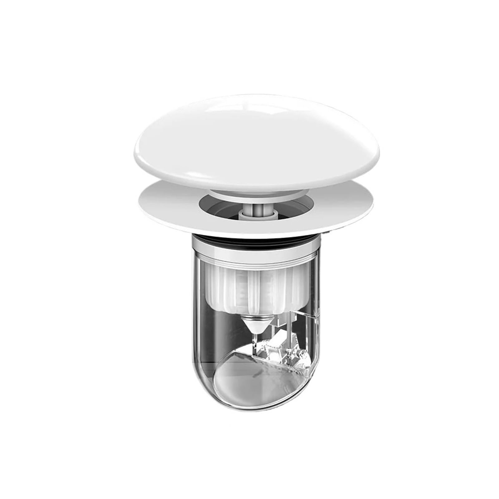 2pcs Ceramic-Lid Sink Drain Stopper: Anti-Clog + Fast, Multi-Seal For Odor Protection For Kitchen