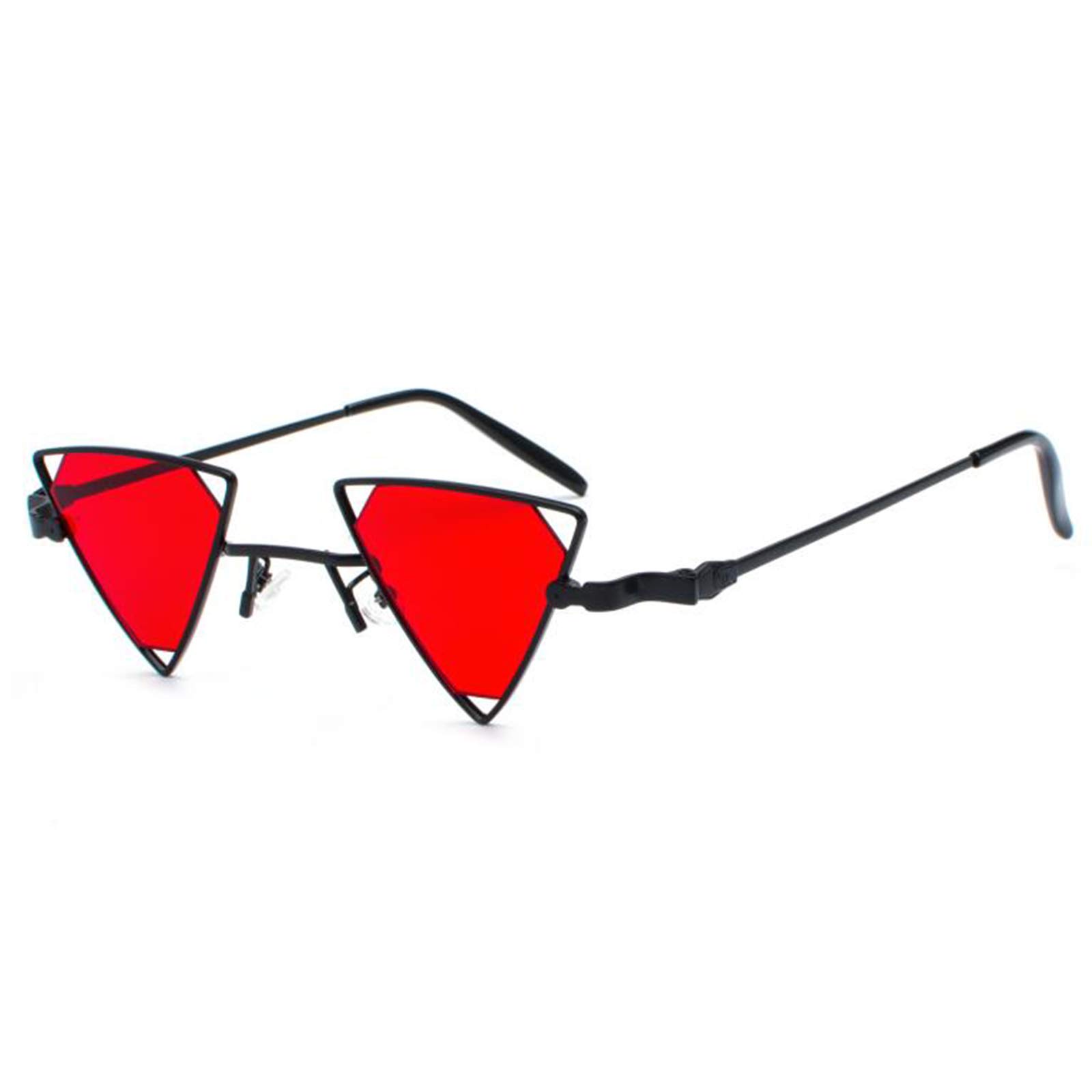 acsefire Retro Hippie Sunglasses Triangle Hollow Non-Polarized Steampunk Sunglasses for Men Women with UV400 Protection