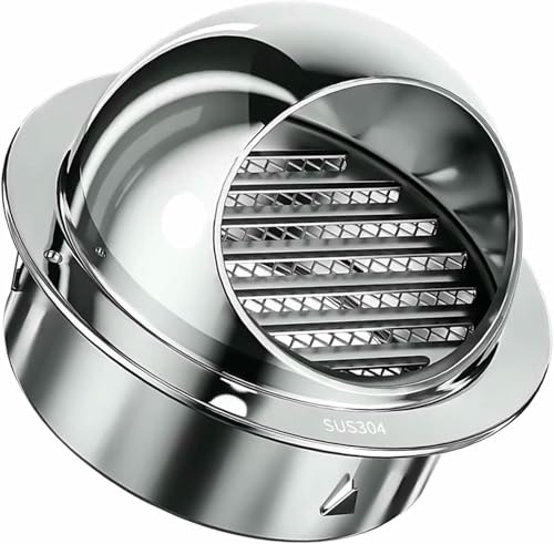 Kaminhaube, 304 Edelstahl Runde Wand Abluft Haube