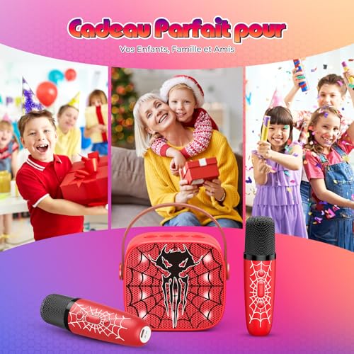 Microphone enfant sans fil Bluetooth pour chanter ensemble sans dispute