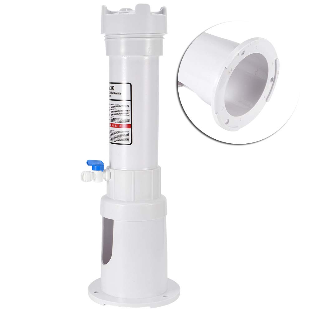 Dispenser di Cloro per Piscine, Distributore Automatico di Compresse Chimiche per la Pulizia della Piscina con Valvola di Controllo Chiusa