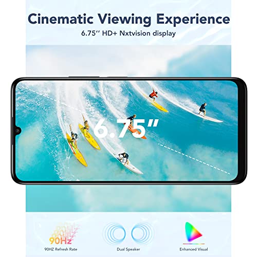 Tcl 40Xl Unlocked Cell Phone 6Gb + 256Gb, 6.75" 90Hz Display Mobile Phone, Smartphone Android 13, 50Mp Ai Camera, 5000 Mah, 4G Lte, U.s. Version, Dark Gray #TOP3